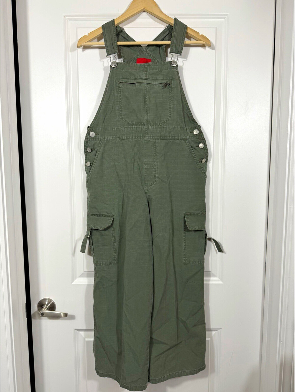 Vtg Gloria Vanderbilt Green Cargo Overalls Women’s S Y2K Fall Cottagecore